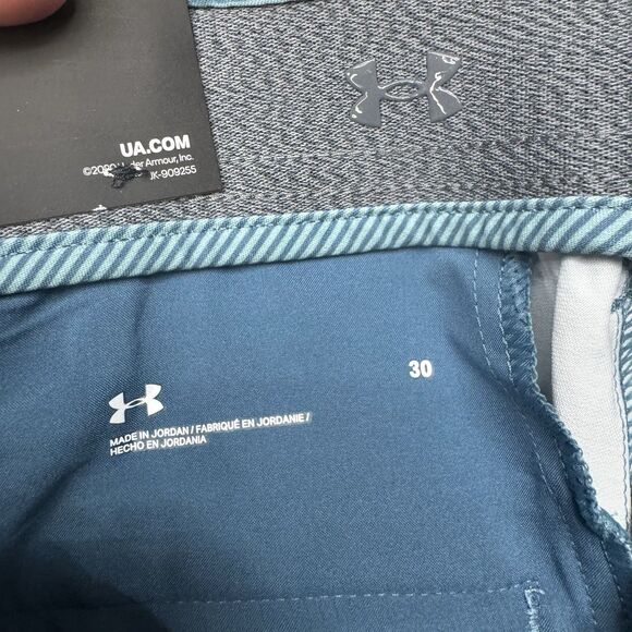 Under Armour Golf Printed Shorts Men's 30 Green Stripes Stretch Geometric New - Picture 10 of 14